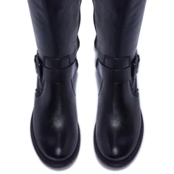 Percile Black Leather Boots