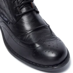 Perla Black Leather Loafers