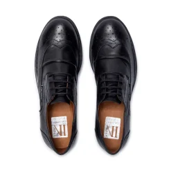 Perla Black Leather Loafers