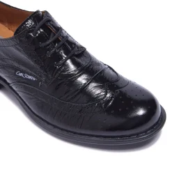 Perla Black Patent Leather Loafers
