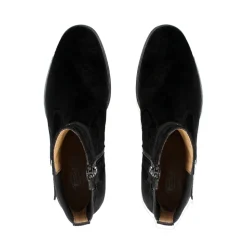 Pollenzo Black Suede Ankle Boots