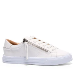 Ravi White Leather Flat Trainers