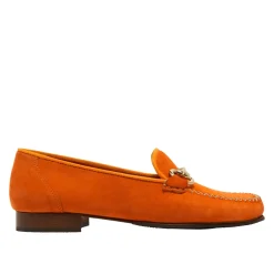 Rochette Orange Suede Snaffle Loafers