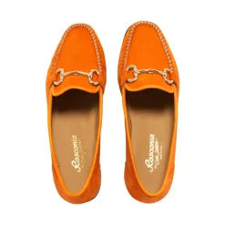 Rochette Orange Suede Snaffle Loafers