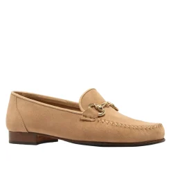 Rochette Taupe Suede Snaffle Loafers
