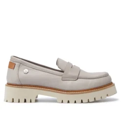 Rolita Grey Leather Loafers