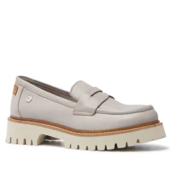 Rolita Grey Leather Loafers