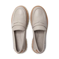 Rolita Grey Leather Loafers