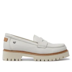 Rolita Off White Leather Loafers