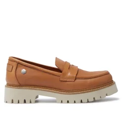 Rolita Tan Leather Loafers