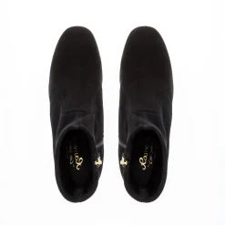 Rose Black Suede Ankle Boots
