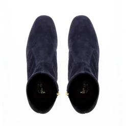 Rose Navy Suede Ankle Boots