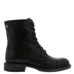 Rosemarie Black Leather Lace Up Ankle Boots