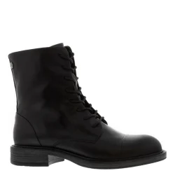Rosemarie Black Leather Lace Up Ankle Boots