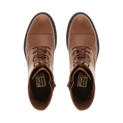 Rosemarie Tan Leather Lace Up Ankle Boots