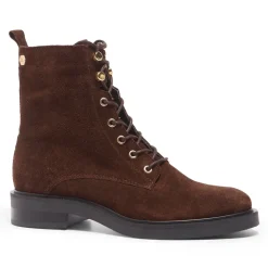 Roux Brown Suede Lace Up Ankle Boots