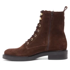 Roux Brown Suede Lace Up Ankle Boots