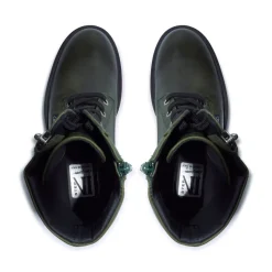 Sabbati Green Leather Ankle Boots