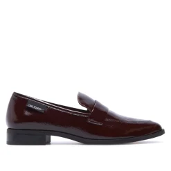 Sarina Bordo Patent Leather Loafers
