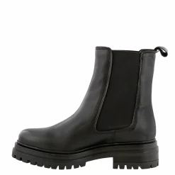Selessia Black Leather Chelsea Boots
