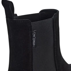 Selessia Black Suede Ankle Boots
