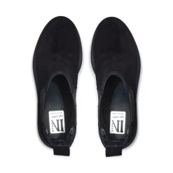 Selessia Black Suede Ankle Boots