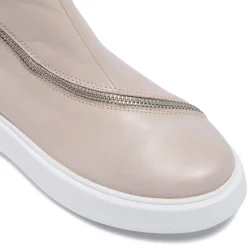 Serpa Beige Leather Trainers
