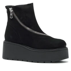 Serpentina Black Suede Ankle Boots