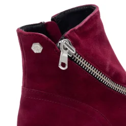 Serpentina Burgundy Suede Ankle Boots