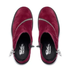 Serpentina Burgundy Suede Ankle Boots