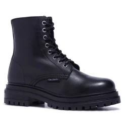 Seville Black Leather Ankle Boots