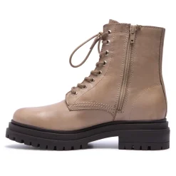 Seville Taupe Leather Ankle Boots