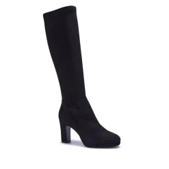 Soleste Black Stretch Long Leg Boot