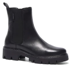 Solette Black Leather Chelsea Boots