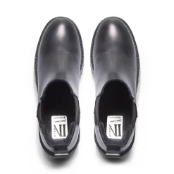 Solette Black Leather Chelsea Boots