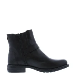 Sumaya Black Leather Ankle Boots
