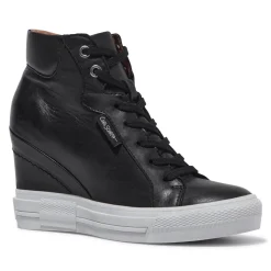 Tabita Black Leather Trainers