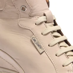 Tabita Off White Leather Platform Trainers