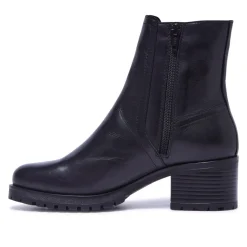 Trepani Black Leather Ankle Boots