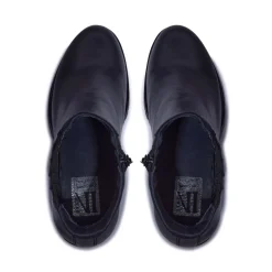 Trepani Black Leather Ankle Boots