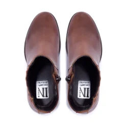 Trepani Tan Leather Ankle Boots