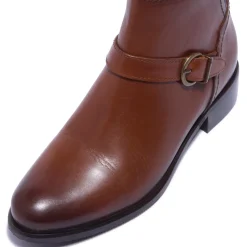 Trisette Tan Leather Ankle Boots