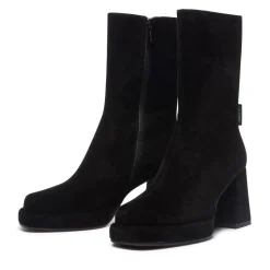 Tropea Black Suede Ankle Boots
