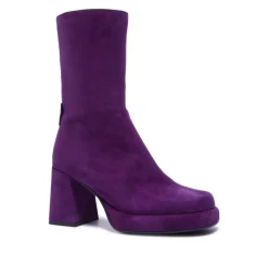 Tropea Purple Suede Ankle Boots