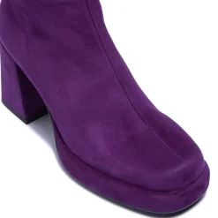 Tropea Purple Suede Ankle Boots