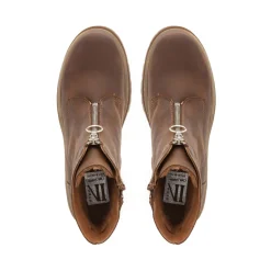Truste Tan Leather Ankle Boots