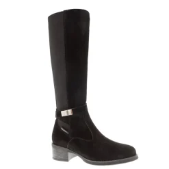 Tucci Black Suede Chunky Knee High Boots