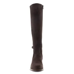 Tucci Brown Suede Chunky Knee High Boots