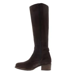 Tucci Brown Suede Chunky Knee High Boots