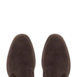Tucci Brown Suede Chunky Knee High Boots
